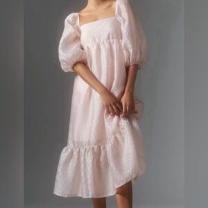 Anthropologie Puff Sleeve Dress Size Medium